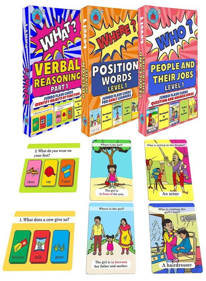 Brainy Bug Resources | 90 Flashcards to Teach 'What?' 'Where?' and 'Why?' | Build Comprehension, Vocabulary, Verbal Reasoning and Sentence Structure | English for Kids | Special Needs - Image 1